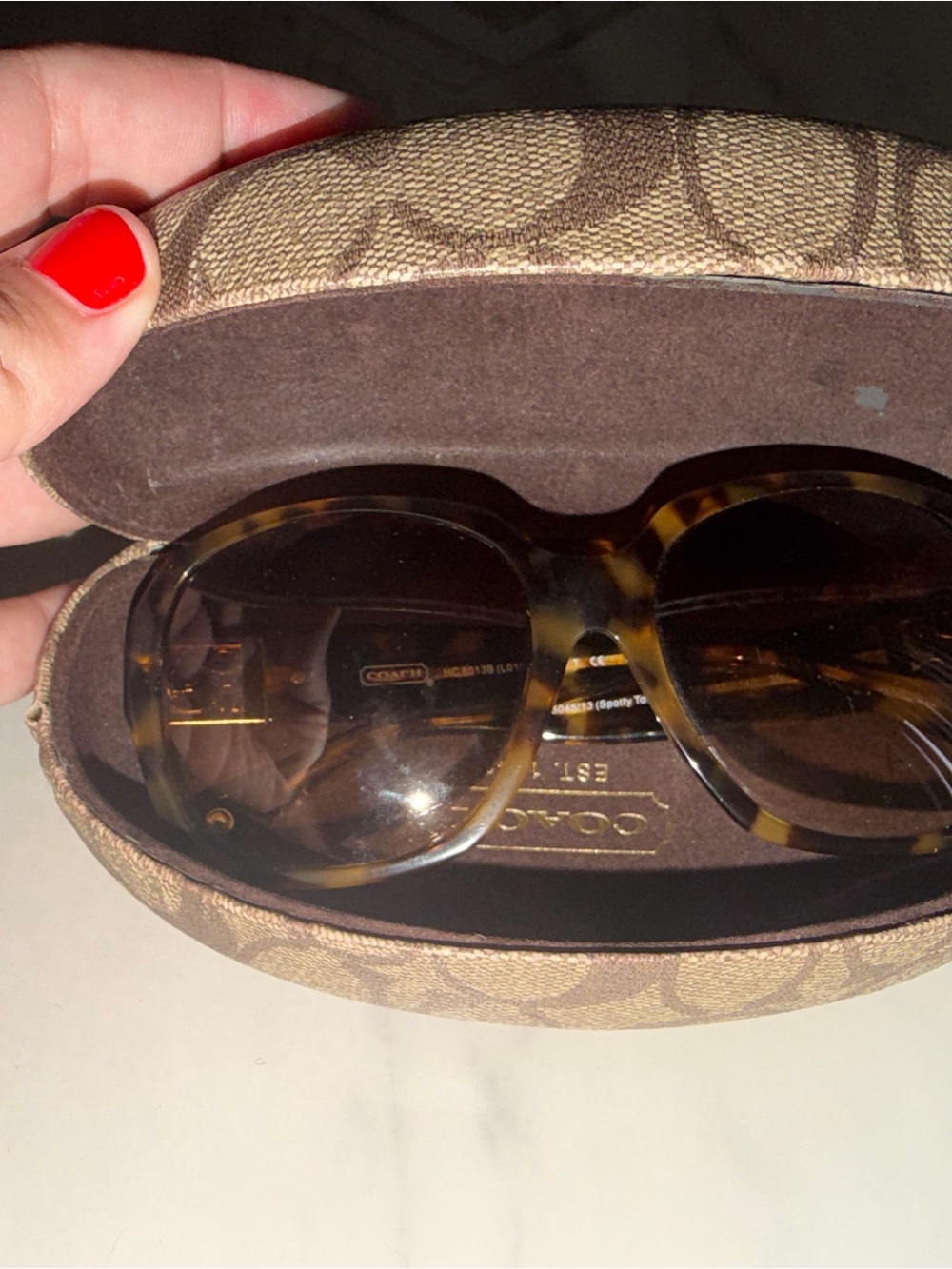 Coach Tortoiseshell Women's Sunglasses with Brown Lenses